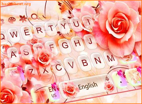 Rose Flowers Keyboard Theme screenshot