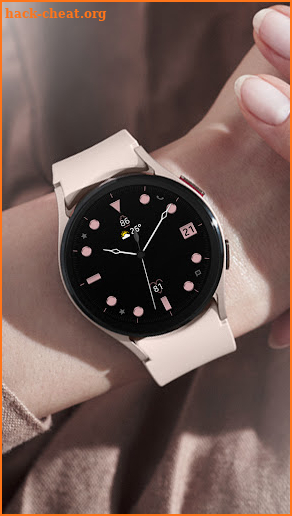 Rose Gold Analog Watch Face screenshot