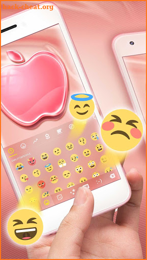 Rose Gold Apple Keyboard Theme for OS -Emoji & GIF screenshot