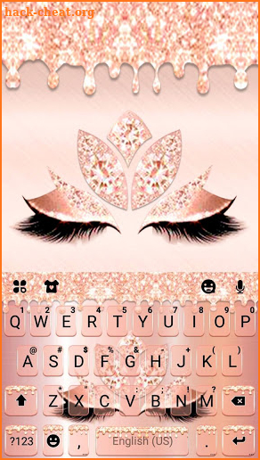 Rose Gold Drop Princess Keyboard Theme screenshot