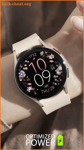 Rose Gold Floral Watch Face screenshot