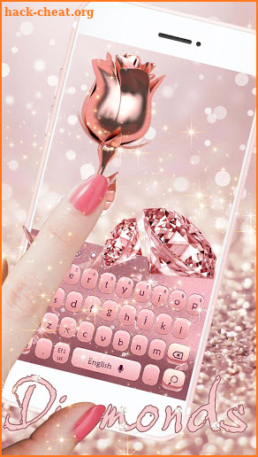 Rose Gold Glitter Keyboard screenshot