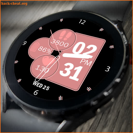 Rose Gold Hybrid Watch Face screenshot