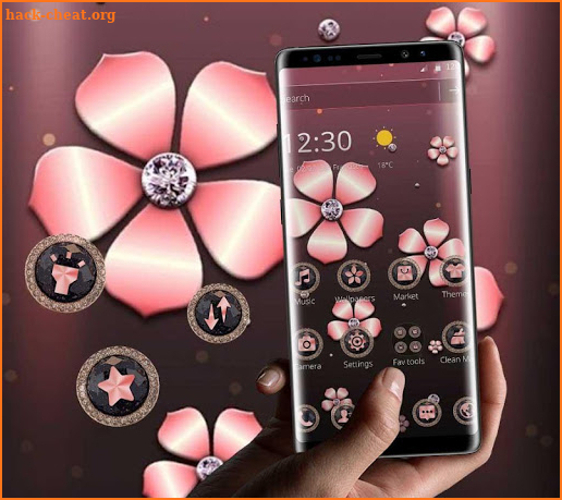 Rose Gold Luxury Flower Theme screenshot