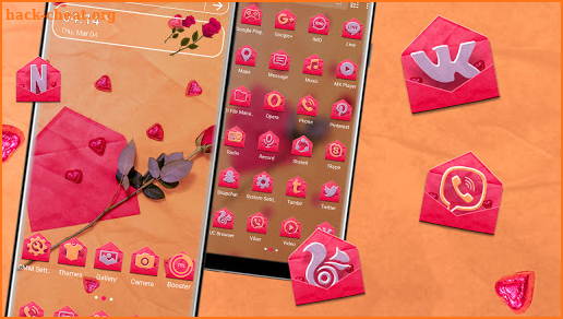 Rose Love Letter Theme screenshot