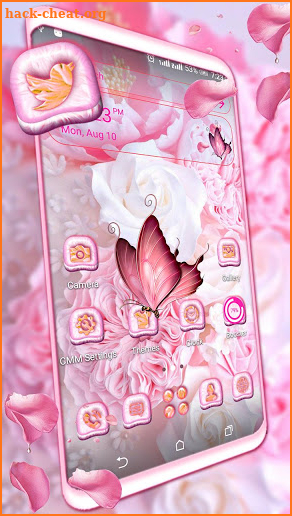 Rose Pink Launcher Theme screenshot