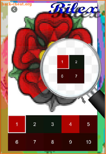 Rose Pixel Coloring By Number screenshot