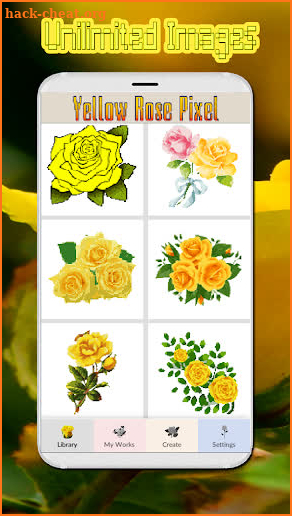 Rose Yellow Flowers Color By Number- PixelArt screenshot