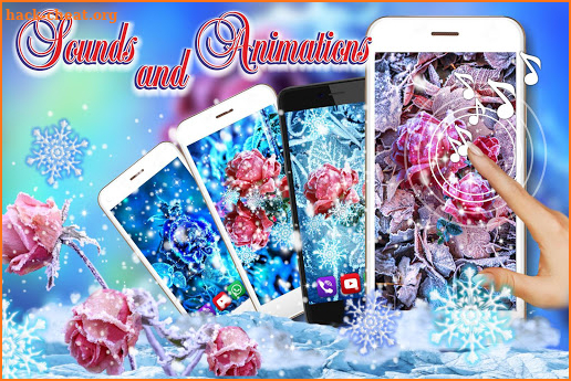 Roses Snow Winter Live wallpaper screenshot