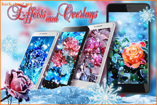 Roses Snow Winter Live wallpaper screenshot