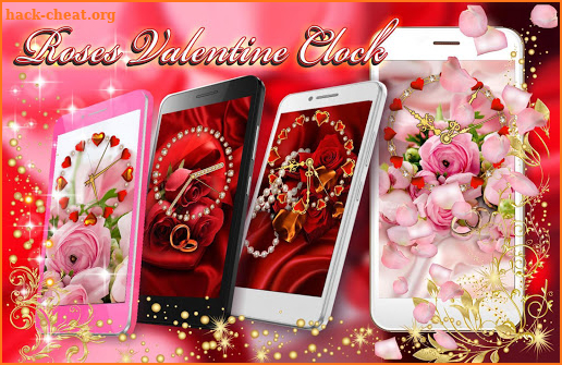 Roses Valentine Clock Live Wallpaper screenshot