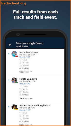 Roster Athletics Track & Field screenshot