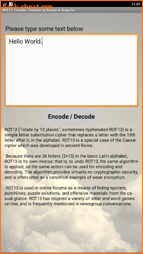 ROT13 Encoder / Decoder screenshot
