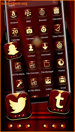 Royal Red Launcher Theme screenshot