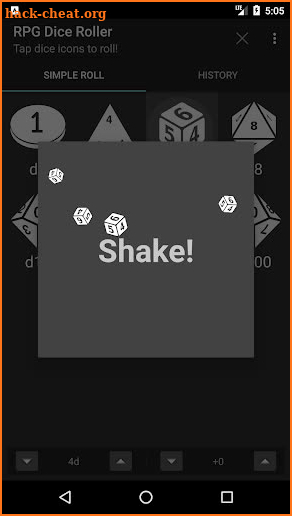 RPG Dice Roller screenshot