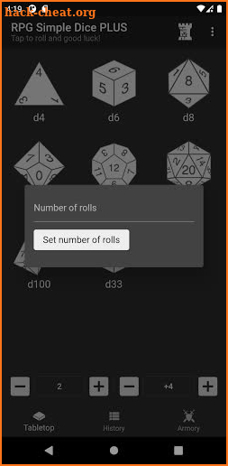 RPG Simple Dice PLUS screenshot