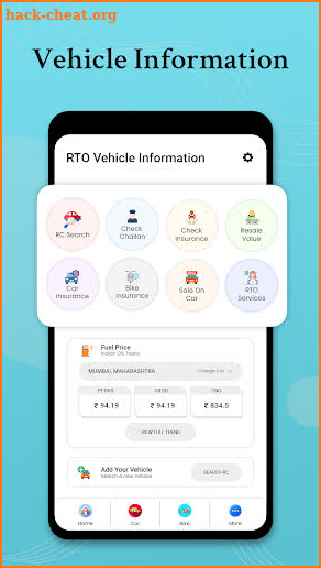 RTO Vehicle Information screenshot