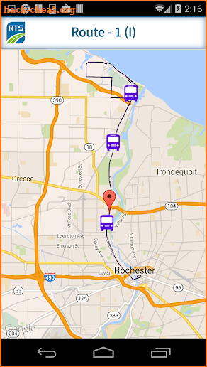 RTS Bus App screenshot