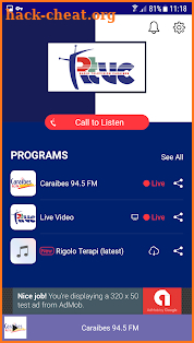 RTVC Haiti Caraibes FM screenshot