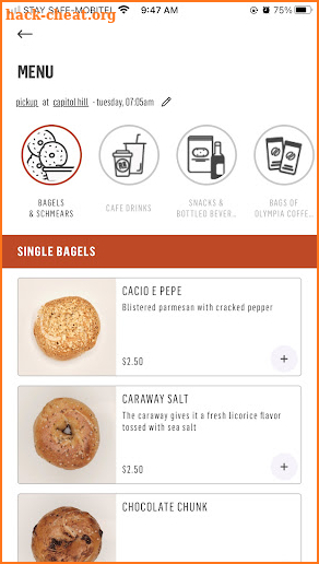 Rubinstein Bagels screenshot