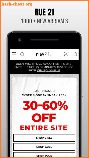 Rue 21 for Shopping - online shop screenshot