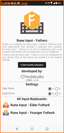 Rune Input - Futhorc screenshot