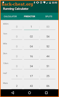 Running Calculator screenshot