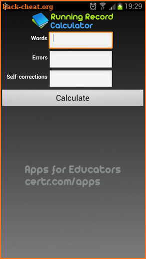 Running Record Calculator screenshot