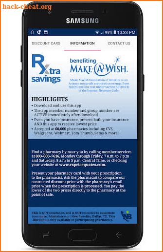 Rx Extra Savings Prescription Discount Card screenshot