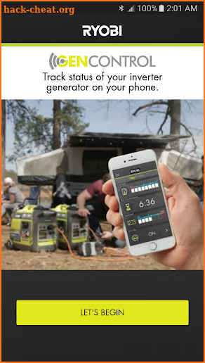 Ryobi™ GenControl™ screenshot