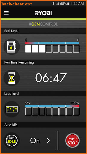 Ryobi™ GenControl™ screenshot