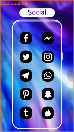 S9 Dark Black AMOLED UI - Icon Pack screenshot