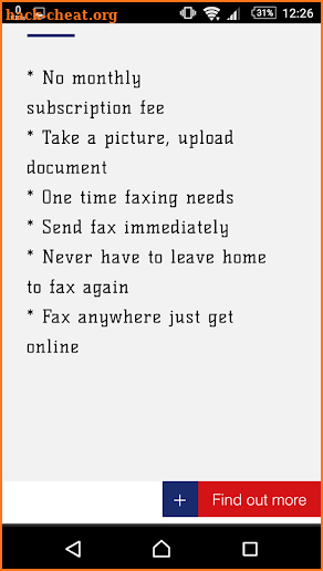 Safe Fax- Send fax from phone screenshot