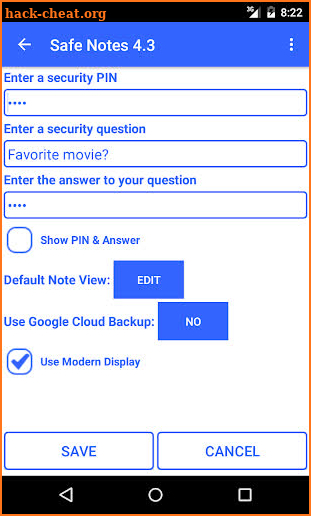 Safe Notes Pro Secure NotePad screenshot