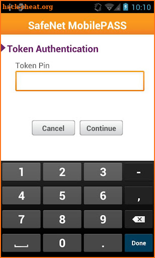 SafeNet MobilePASS screenshot