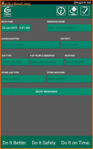 Safety Coaching - Calfrac Well Services screenshot