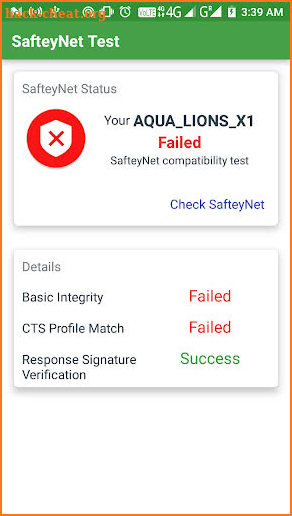 SafetyNet Checker screenshot