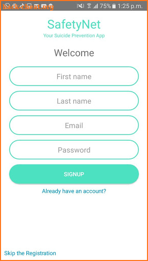 SafetyNet: Your Suicide Prevention App screenshot