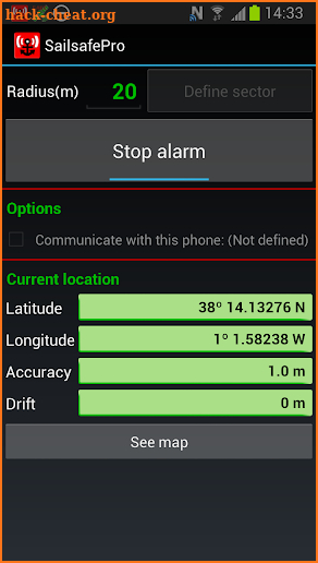 Sailsafe Pro. Anchor alarm. screenshot