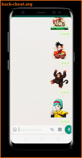 Saiyan Goku Sticker Whatsapp screenshot