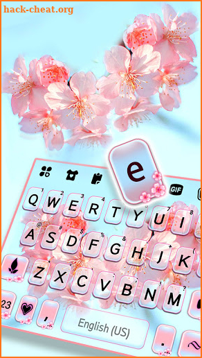 Sakura Flower Keyboard Background screenshot