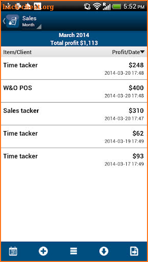 Sales Tracker screenshot