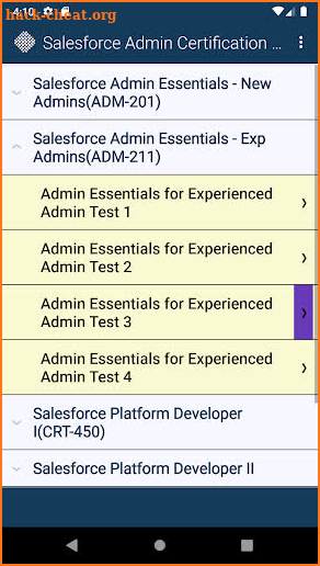 Salesforce Certification Practice Tests screenshot