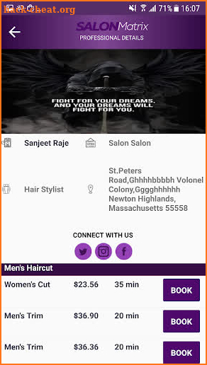 Salon Matrix screenshot