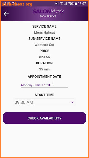 Salon Matrix screenshot