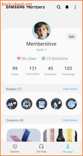 Samsung Members screenshot