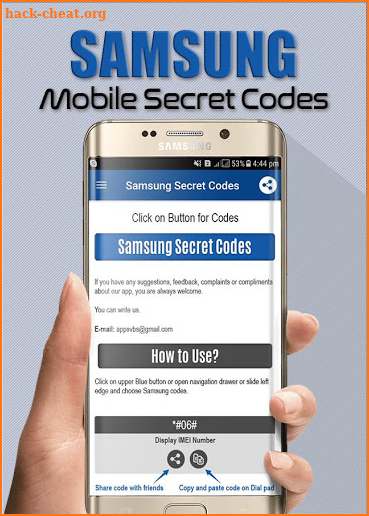 Samsung Secret Codes screenshot