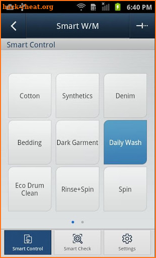 SAMSUNG Smart Washer/Dryer screenshot