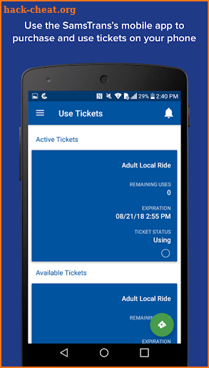 SamTrans Mobile App screenshot