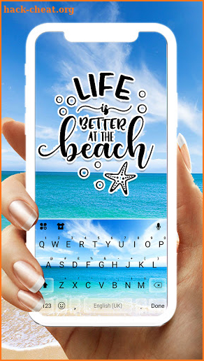 Sandy Beach Keyboard Background screenshot